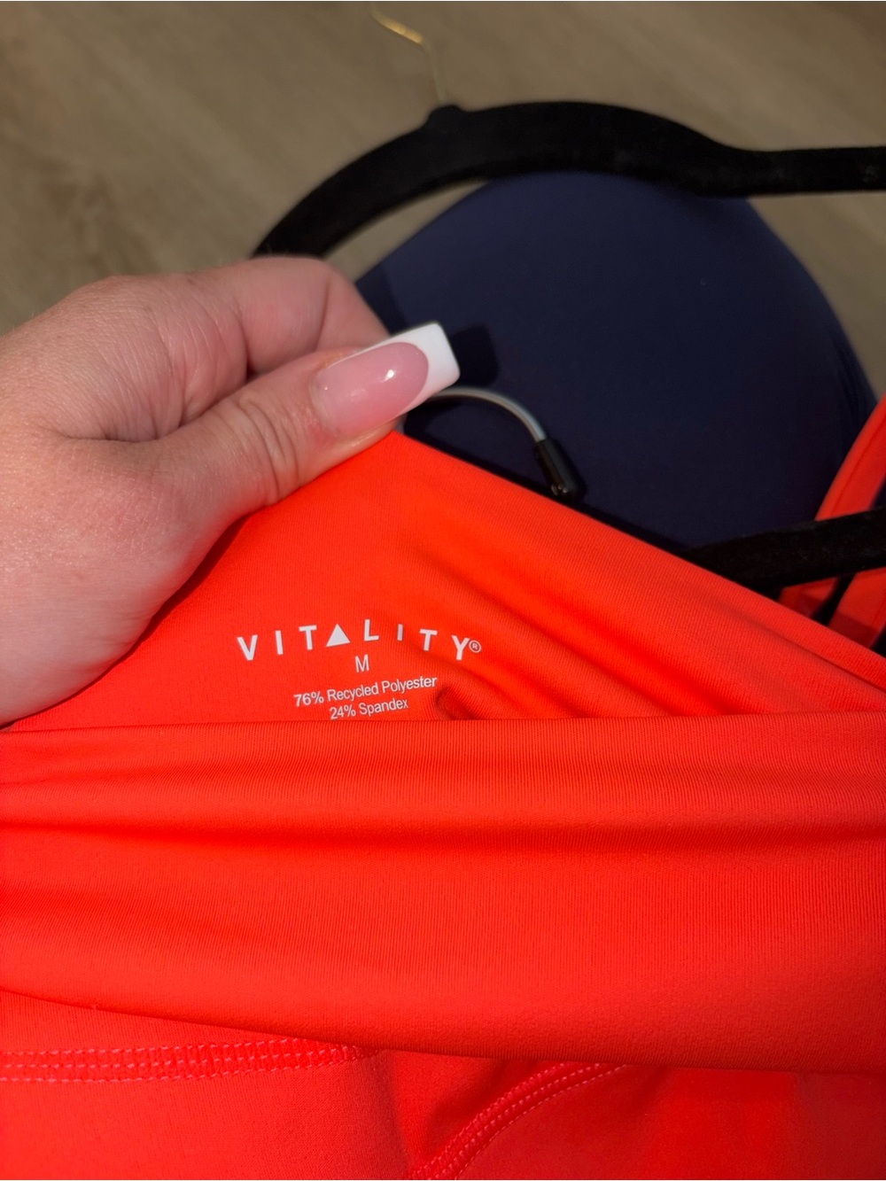 Vitality Pulse Neon Coral Bra & High-Waist Volley Short Set - Picture 4 of 4